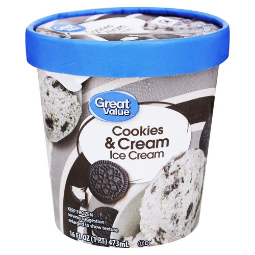 Helado Great Value De Galleta Con Crema - 16g