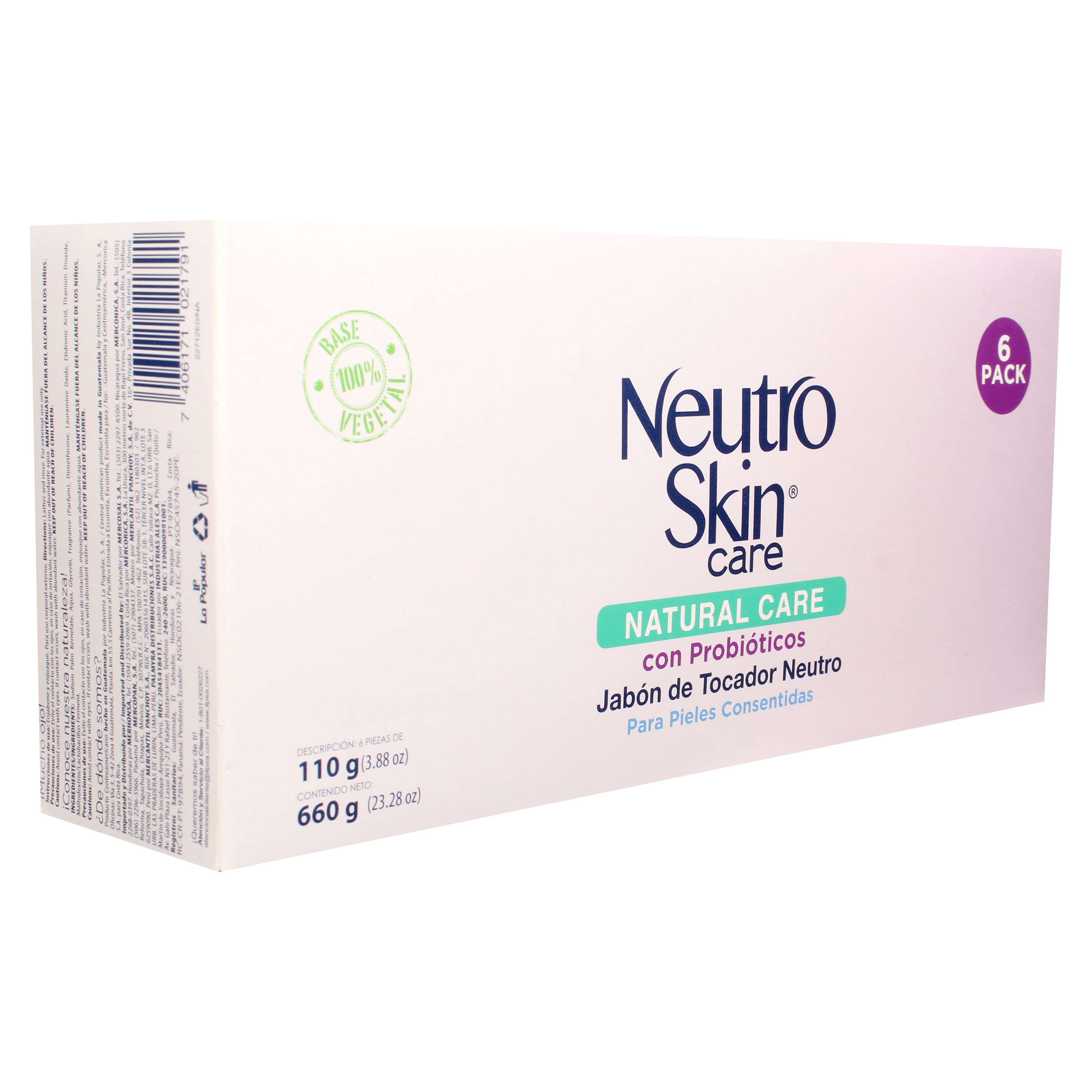 6 Pack Jabón Neutro Skin Surtido - 660gr