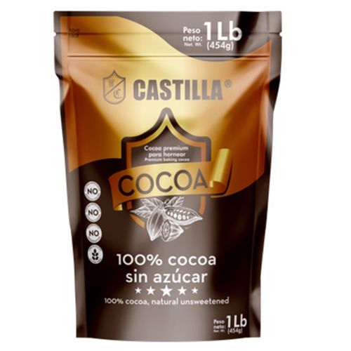 Cocoa Castilla Sin Azúcar Premium - 1Lb