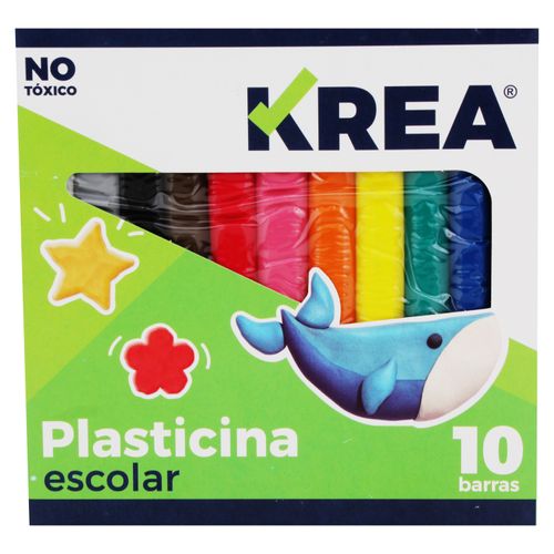 Plastilina Baco escolar colores surtidos - 10 Pzas