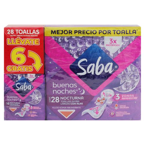 Toalla Saba Buenas Noches Con Alas - 28 Unidades