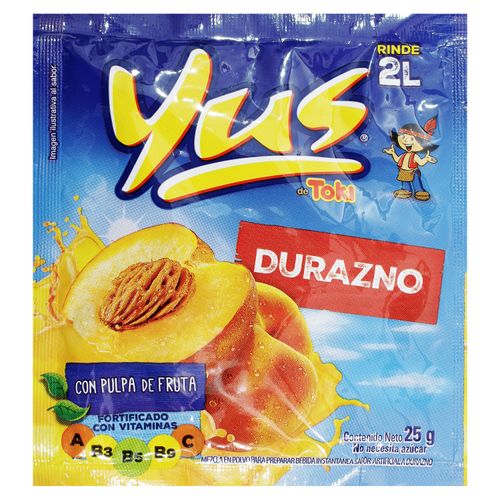 Bebida En Polvo Yus Durazno - 25 g