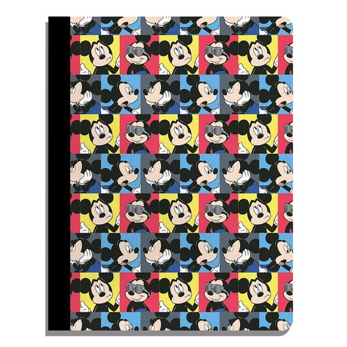 Cuaderno Mickey Mouse Cosido Pequeño Rayas -  100 Hojas