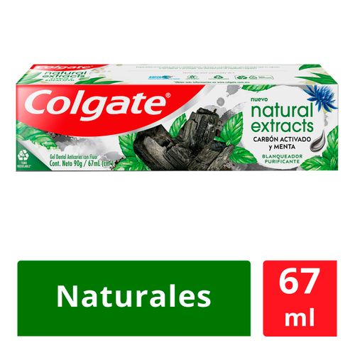 Pasta Dental Colgate Natural Extracts Purificante Carbón Activado 65 ml