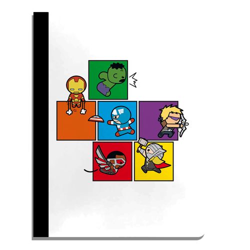 Cuaderno The Avengers cosido tapa dura rayado - 100 hojas