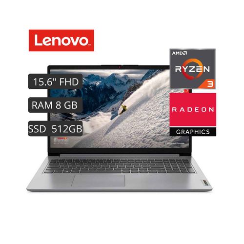 Laptop Lenovo Ideapad 1 AMD Ryzen 3 7320U 8GB RAM 512 GB SSD - Pantalla 15.6 Pulgadas