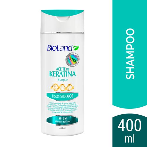 Shampoo Bioland Con Aceite De Keratina - 400ml