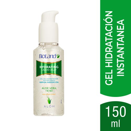 Gel De Hidratación Bioland Instantánea, Con Aloe Vera+Kiwi  - 150ml