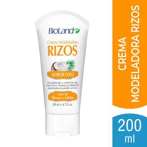 Crema Bioland Para Rizos Con Leche De Coco - 200ml