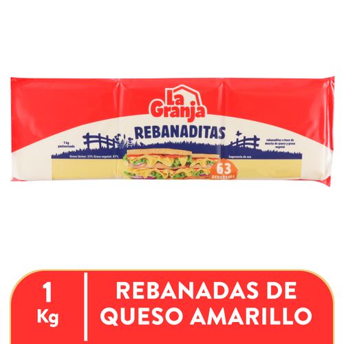 Queso La Granja 63 Rebanas - 1000gr