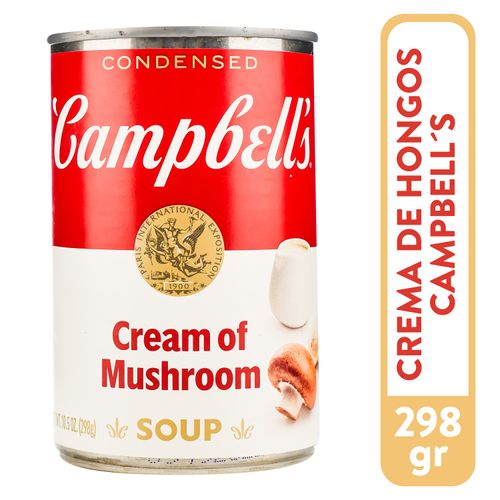 Sopa Campbell Crema De Hongos Lata - 298gr