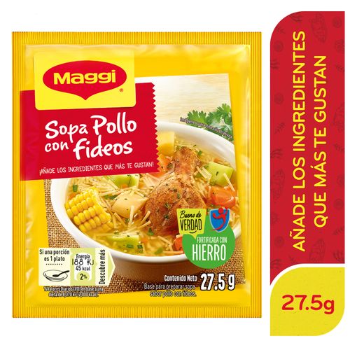 Sopa de Pollo con Fideos MAGGI Sobre 28.5g