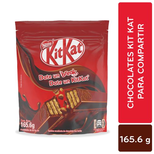 Chocolate Nestlé Kit Kat Galleta Recubierta De Chocolate Con Leche Doypack - 165.6g