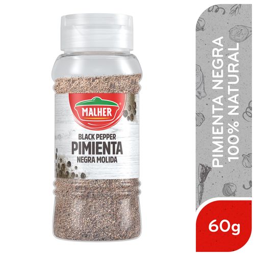Pimienta negra Malher en frasco - 60 g