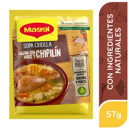 Sopa Criolla Maggi Gallina Con Arroz y Chipilín 57g