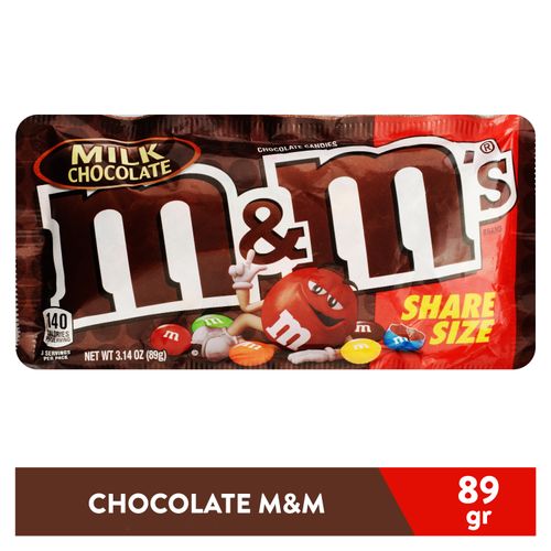 Chocolate M&M's leche share size - 89 g