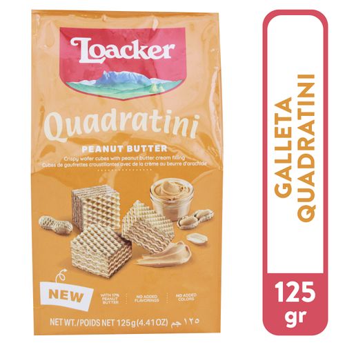 Galleta Loacker Quadratini Penut -125 g