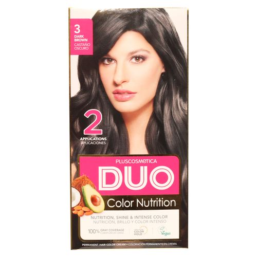 Tinte Cabello Kit Duo  No.3 Castaño Obscuro Para Cabellero - 210 g