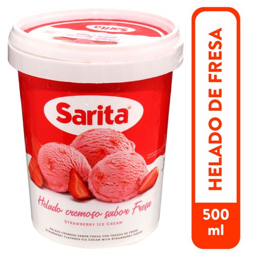 Helado Sarita Medio Litro Fresa 250gr