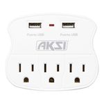 Multicontacto-De-Pared-Aksi-Triple-Polarizado-Con-2-Puertos-USB-3-64324