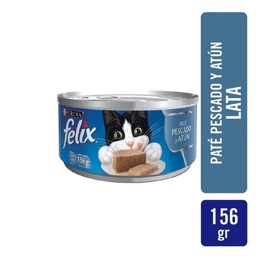 Alimento húmedo  Purina félix para gato adulto sabor paté pescado y atún - 156 g