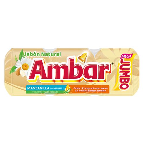 Jabón Ambar Aroma Manzanilla 3 Pack -  1395g