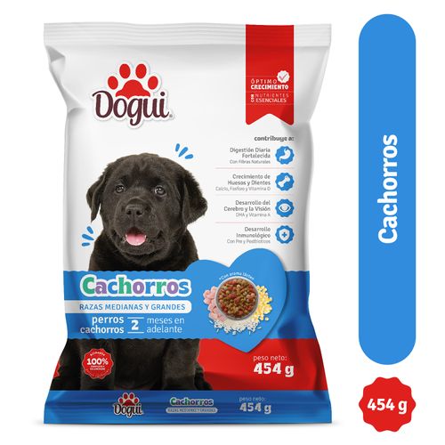 Alimento Dogui Perro Cachorro de 2 a 18 Meses raza Mediana y Grande - 454 g