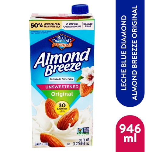 Bebida de Almendra Blue Diamond Original Sin Azúcar - 32oz