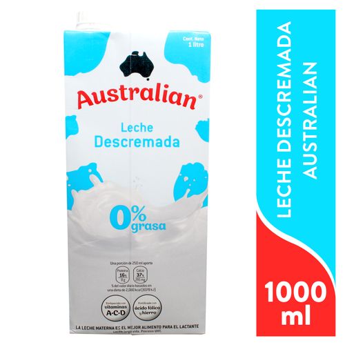 Leche Australian Descremada UHT  - 1 Litro