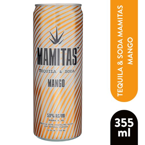 Mamitas Hard Seltzer Mango Lata 355ml