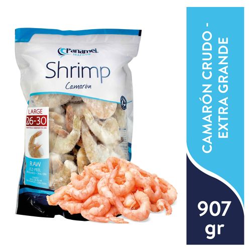 Camarón crudo Panamei talla 26/30 - 907 g