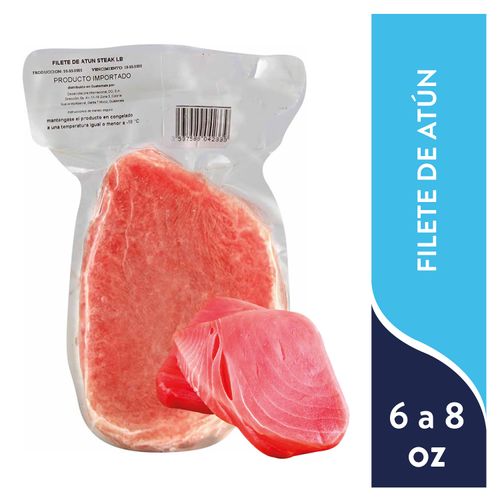 Filete De Atún Steaks congelado 6 a 8 onzas por filete aproximadamente, precio indicado por libra