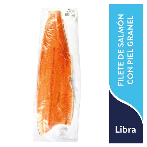 Filete De Salmon Con Piel Granel - 1Lb