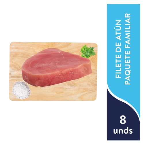 Filete De Atún congelado, tamaño familiar, 8 paquetes individuales por bolsa aproximadamente, precio indicado por libra