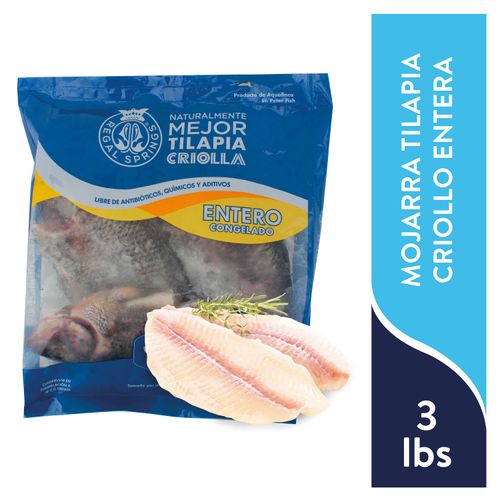 Mojarra Tilapia Criollo Entera 3 Lbs