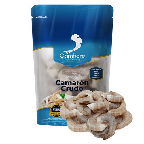 Camarón crudo Gambore con cáscara talla 26/30 - 907 g