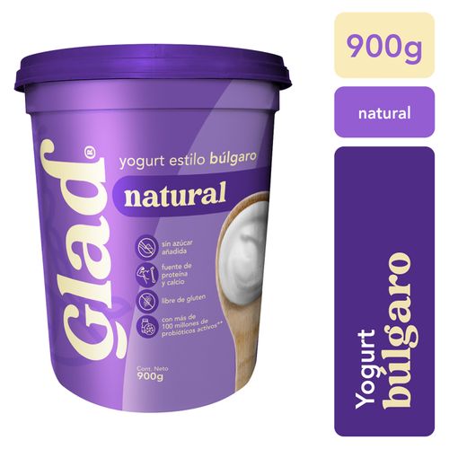 Yogurt Glad Solido Litro Natural - 900gr