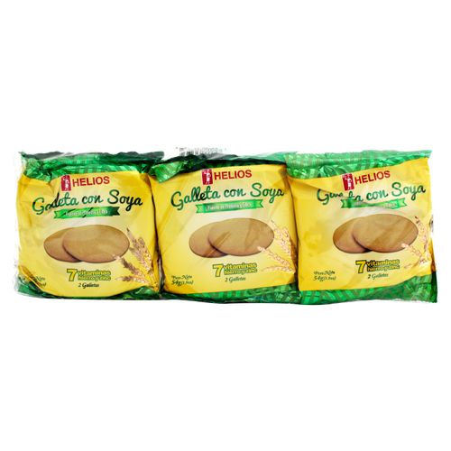 6 Pack Galleta Helios Con Soya - 324gr