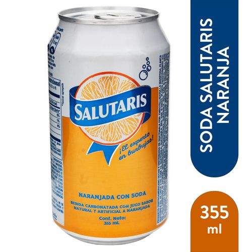 Gaseosa Salutaris Naranjada Lata - 12oz