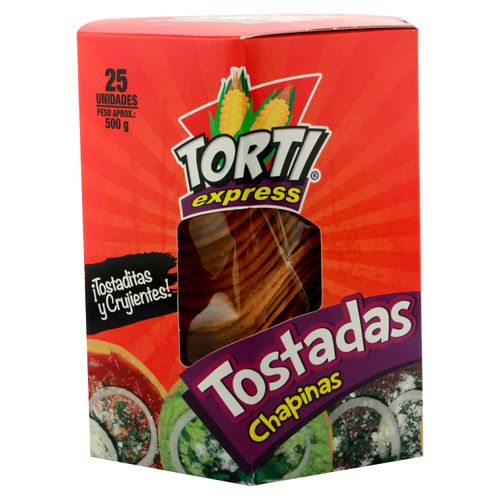 Tostadas Tortiexpress Chapinas Caja 25 Unidades - 500gr