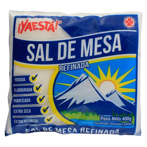 Sal YaEstá Refinada De Mesa Yodada - 400 g