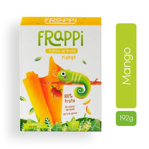 Rollitos de fruta deshidratada, Frappi mango, 12 rollitos -192g