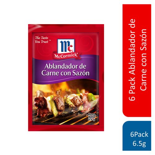 Ablandador McCormick de carne con sazón 6 pack - 6.5 g