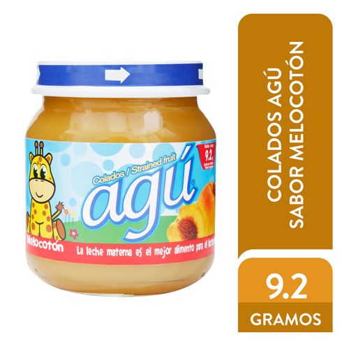 Colado Agu para bebé melocotón vidrio - 113 g