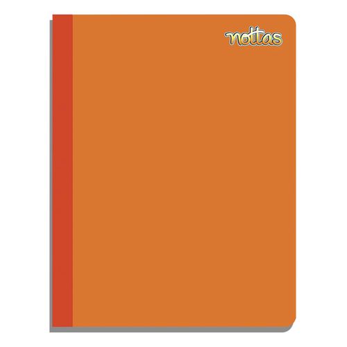 Cuaderno Nottas cosido grande rayado anaranjado - 100 hojas