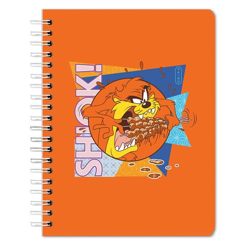 Cuaderno Pen + Gear espiral pasta dura diseño de tazz looney tunes - 100 hojas