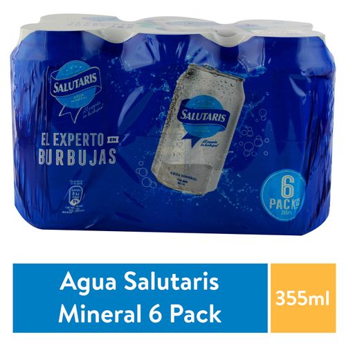 6 Pack Gaseosa Salutaris Lata -355ml