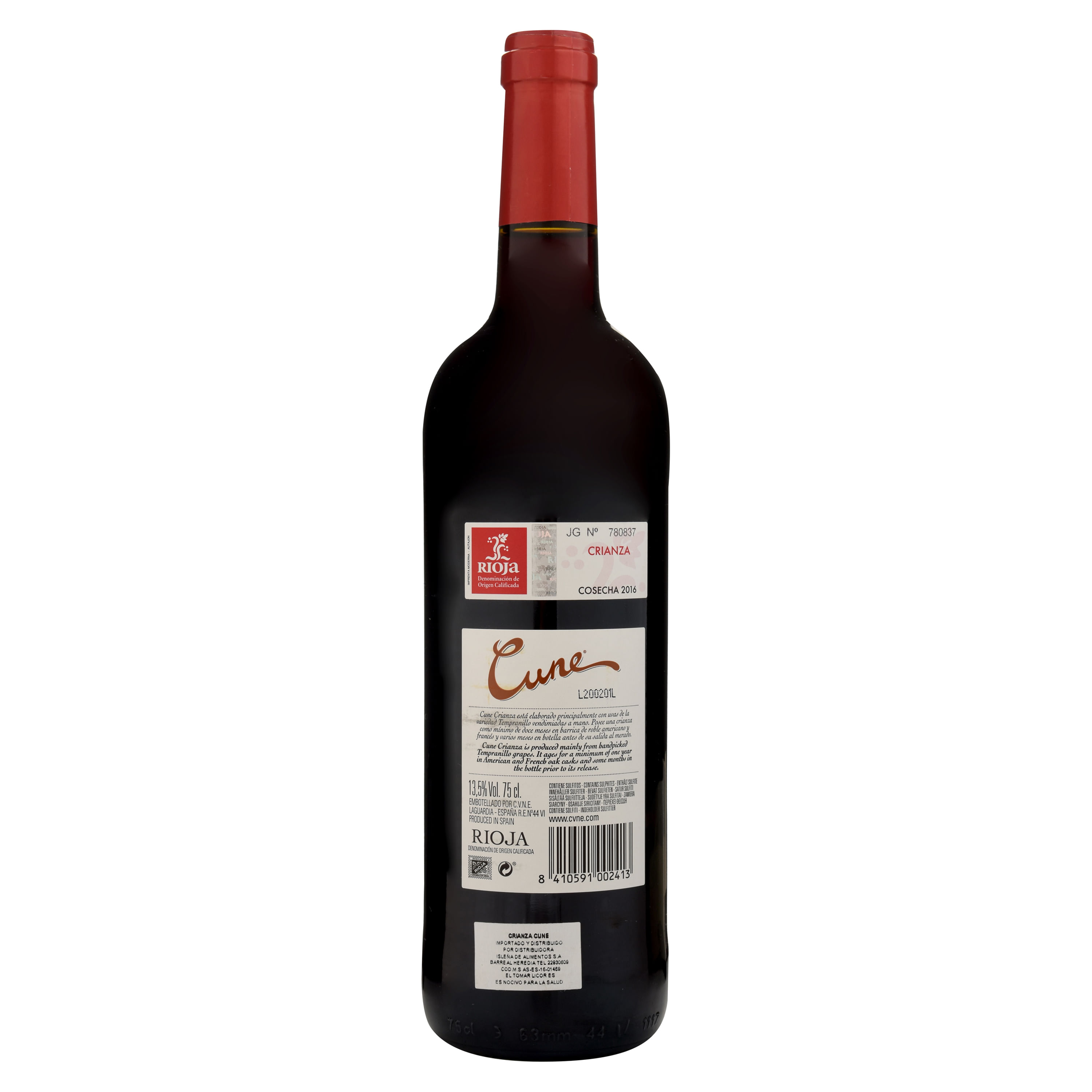 Comprar Cune Crianza Rioja 750 Ml | Walmart Guatemala - Paiz | Guatemala