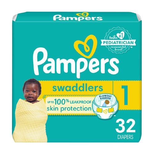 Pañales Pampers Swaddlers Jumbo Talla 1 - 32 Unidades