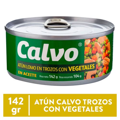 Atún Calvo Lomo en Trozos Con Vegetales -142gr
